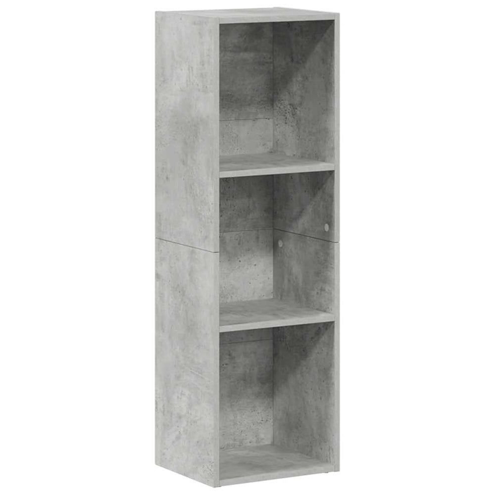 Betongraues Bücherregal/TV-Schrank, 36x30x114 cm