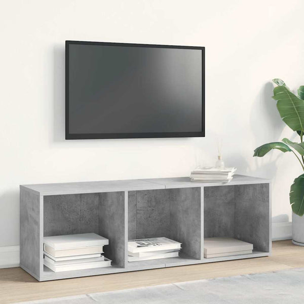 vidaXL Bibliothèque/Meuble TV Gris béton 36x30x114 cm Bois d'ingénierie