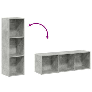 vidaXL Bibliothèque/Meuble TV Gris béton 36x30x114 cm Bois d'ingénierie