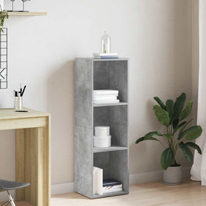 vidaXL Bibliothèque/Meuble TV Gris béton 36x30x114 cm Bois d'ingénierie