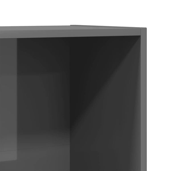 Hochglanz Bücherregal / TV-Schrank Grau