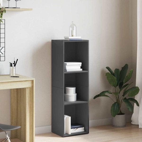 Hochglanz Bücherregal / TV-Schrank Grau
