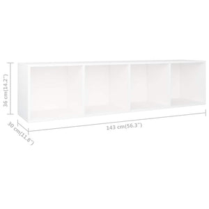 Weißes Bücherregal/TV-Schrank 36x30x143 cm