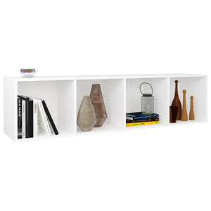 Weißes Bücherregal/TV-Schrank 36x30x143 cm