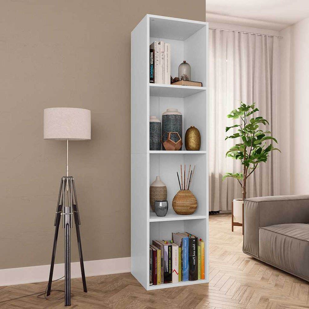Weißes Bücherregal/TV-Schrank 36x30x143 cm