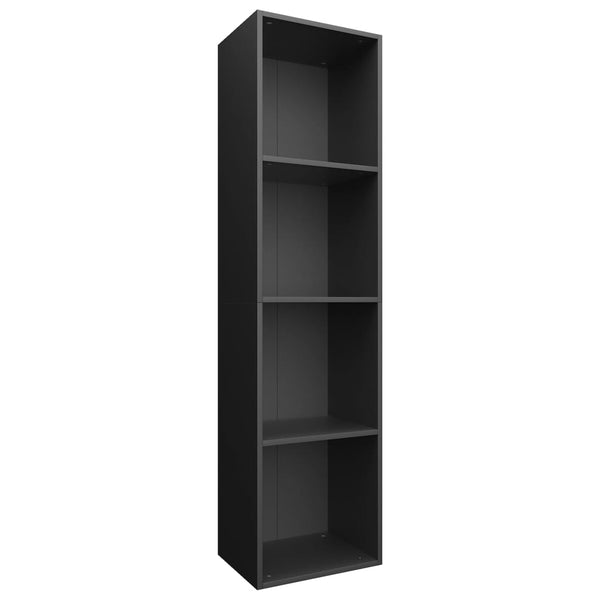 Schwarzes Bücherregal / TV-Schrank 36x30x143cm