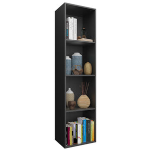 Schwarzes Bücherregal / TV-Schrank 36x30x143cm