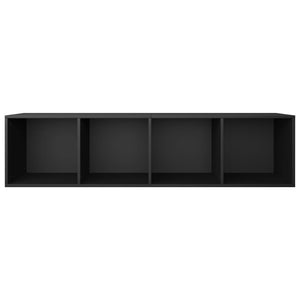 Schwarzes Bücherregal / TV-Schrank 36x30x143cm