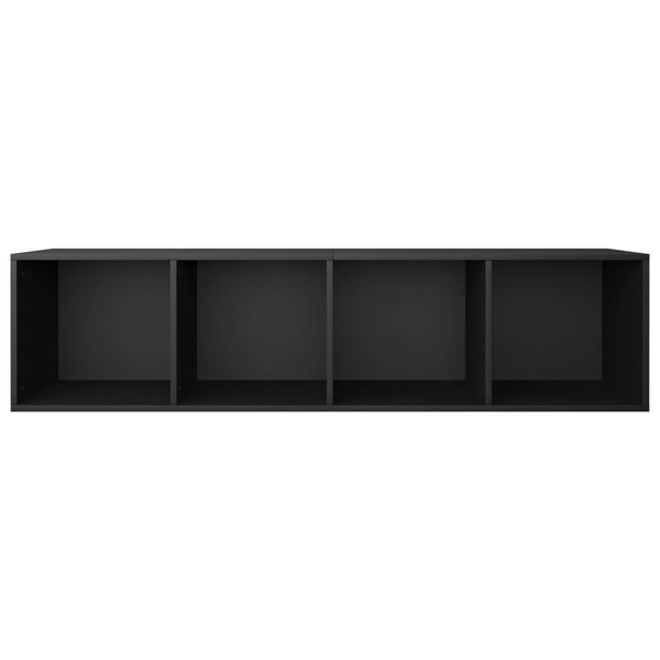 Schwarzes Bücherregal / TV-Schrank 36x30x143cm