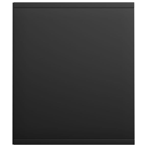 Schwarzes Bücherregal / TV-Schrank 36x30x143cm
