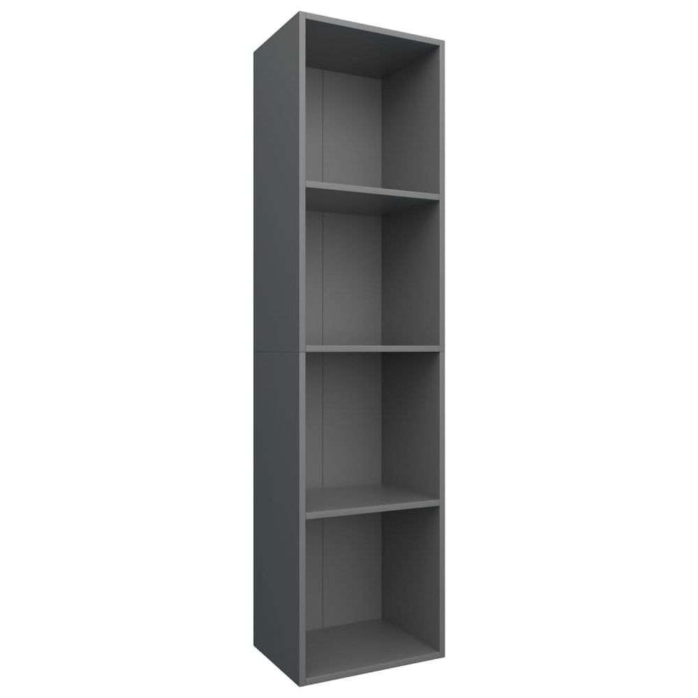 Graues Bücherregal/TV-Schrank 36x30x143 cm