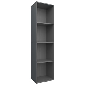 Graues Bücherregal/TV-Schrank 36x30x143 cm