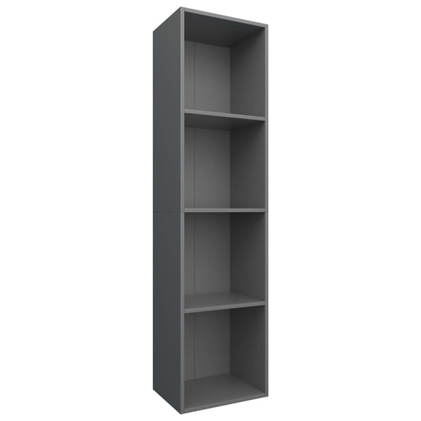 Graues Bücherregal/TV-Schrank 36x30x143 cm