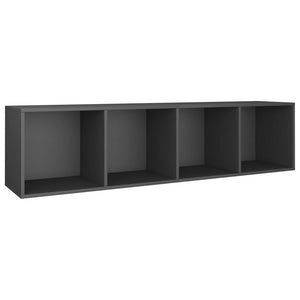 Graues Bücherregal/TV-Schrank 36x30x143 cm