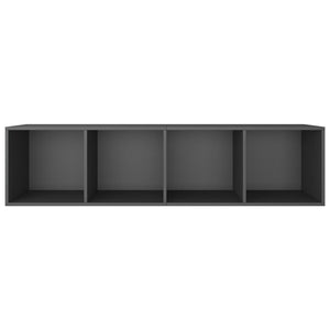 Graues Bücherregal/TV-Schrank 36x30x143 cm