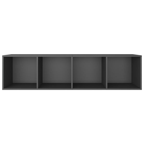 Graues Bücherregal/TV-Schrank 36x30x143 cm
