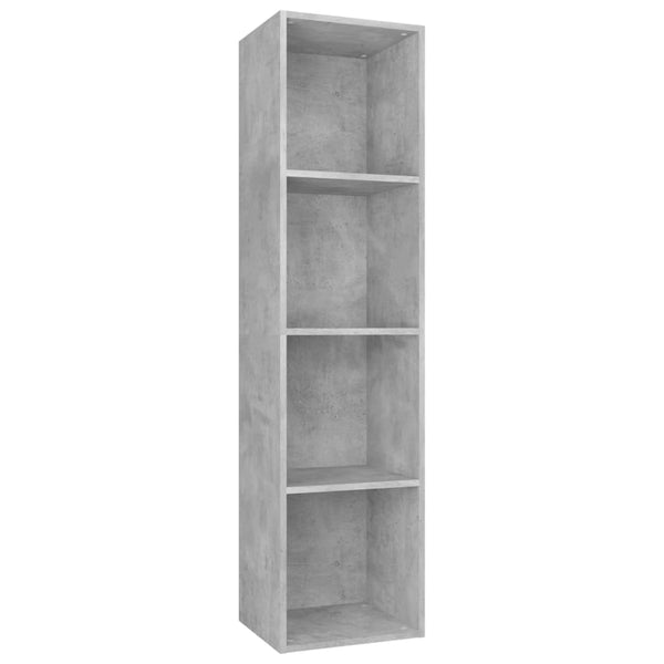 Betongraues Bücherregal/TV-Schrank 36x143 cm