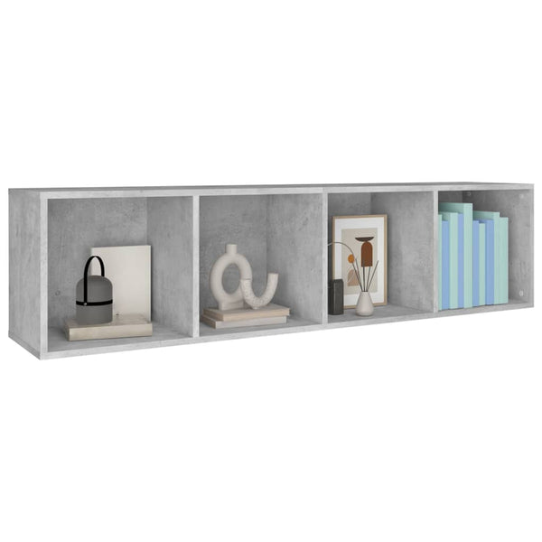 Betongraues Bücherregal/TV-Schrank 36x143 cm