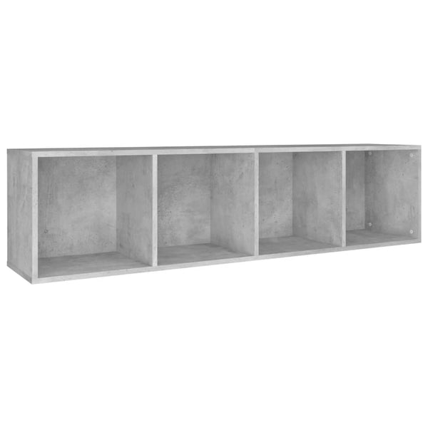 Betongraues Bücherregal/TV-Schrank 36x143 cm