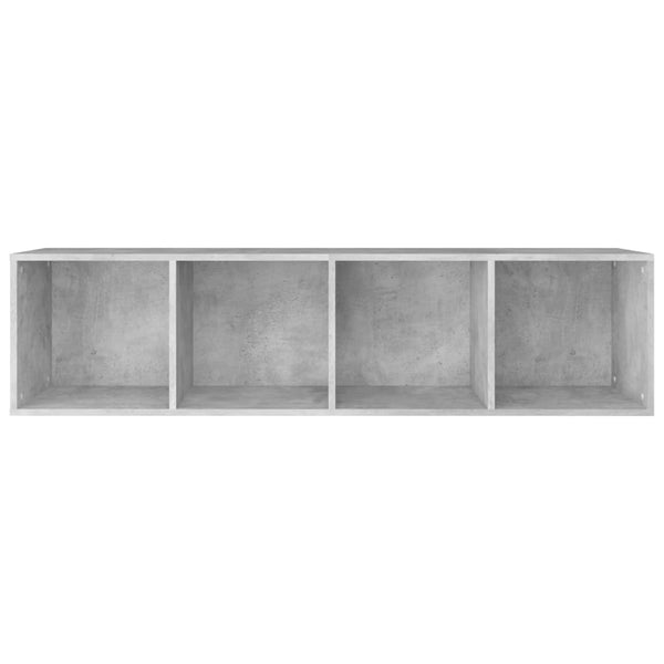 Betongraues Bücherregal/TV-Schrank 36x143 cm