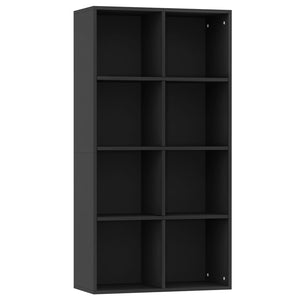 Schwarzes Bücherregal/Sideboard 66x30x130 cm
