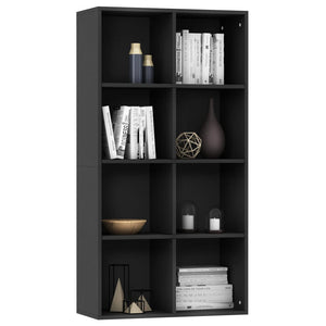 Schwarzes Bücherregal/Sideboard 66x30x130 cm