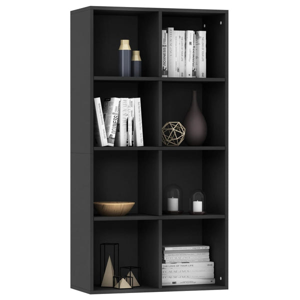 Schwarzes Bücherregal/Sideboard 66x30x130 cm