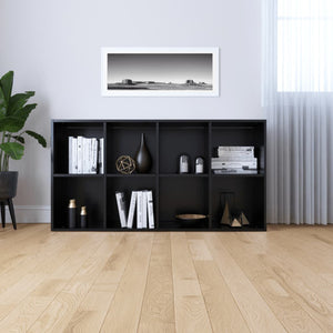Schwarzes Bücherregal/Sideboard 66x30x130 cm