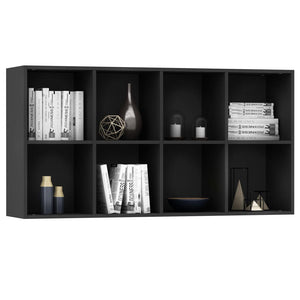 Schwarzes Bücherregal/Sideboard 66x30x130 cm