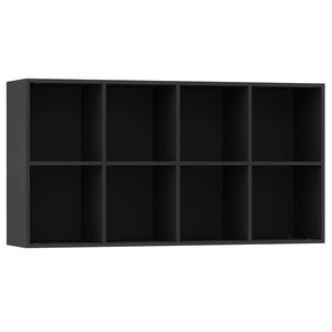 Schwarzes Bücherregal/Sideboard 66x30x130 cm