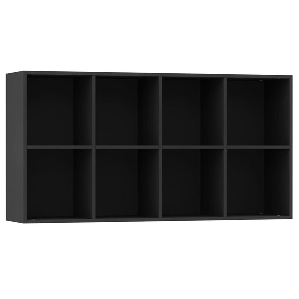 Schwarzes Bücherregal/Sideboard 66x30x130 cm