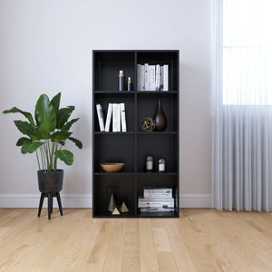 Schwarzes Bücherregal/Sideboard 66x30x130 cm