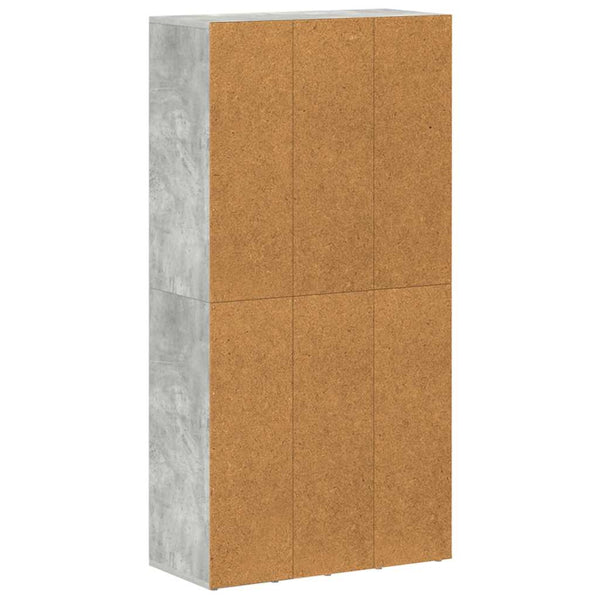 Betongraues Bücherregal/Sideboard 66x30x130cm