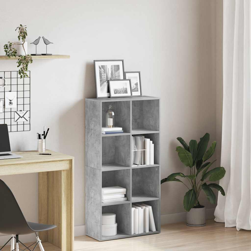 Betongraues Bücherregal/Sideboard 66x30x130cm