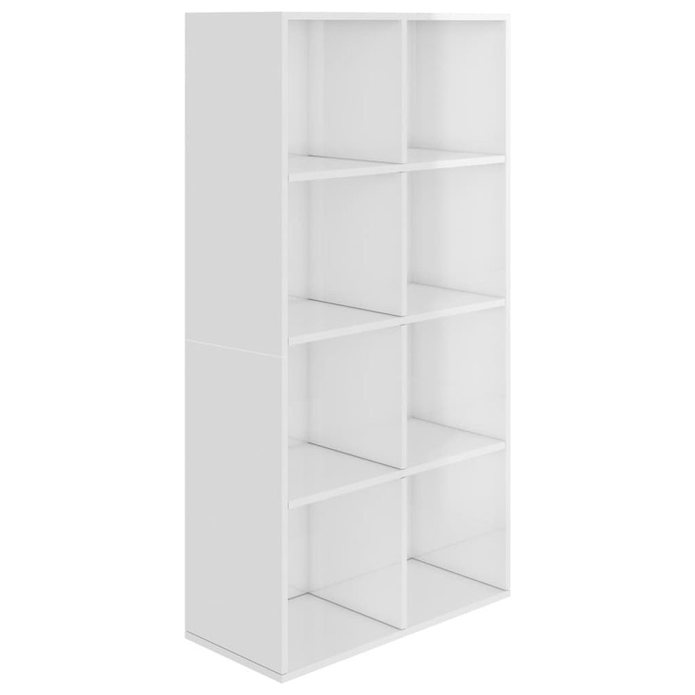 Hochglanz Bücherregal Weiß 66x30x130 cm