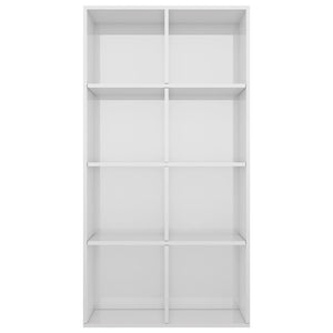 Hochglanz Bücherregal Weiß 66x30x130 cm