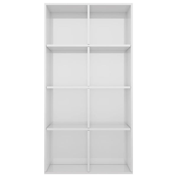 Hochglanz Bücherregal Weiß 66x30x130 cm