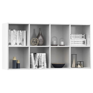 Hochglanz Bücherregal Weiß 66x30x130 cm