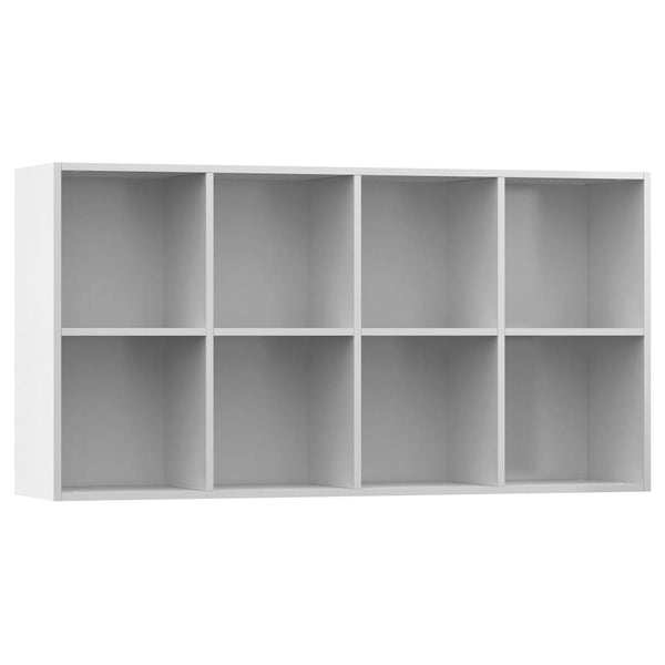Hochglanz Bücherregal Weiß 66x30x130 cm