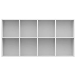 Hochglanz Bücherregal Weiß 66x30x130 cm