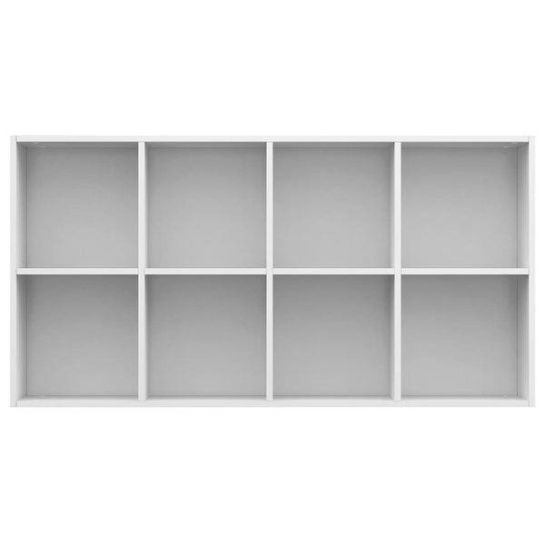 Hochglanz Bücherregal Weiß 66x30x130 cm