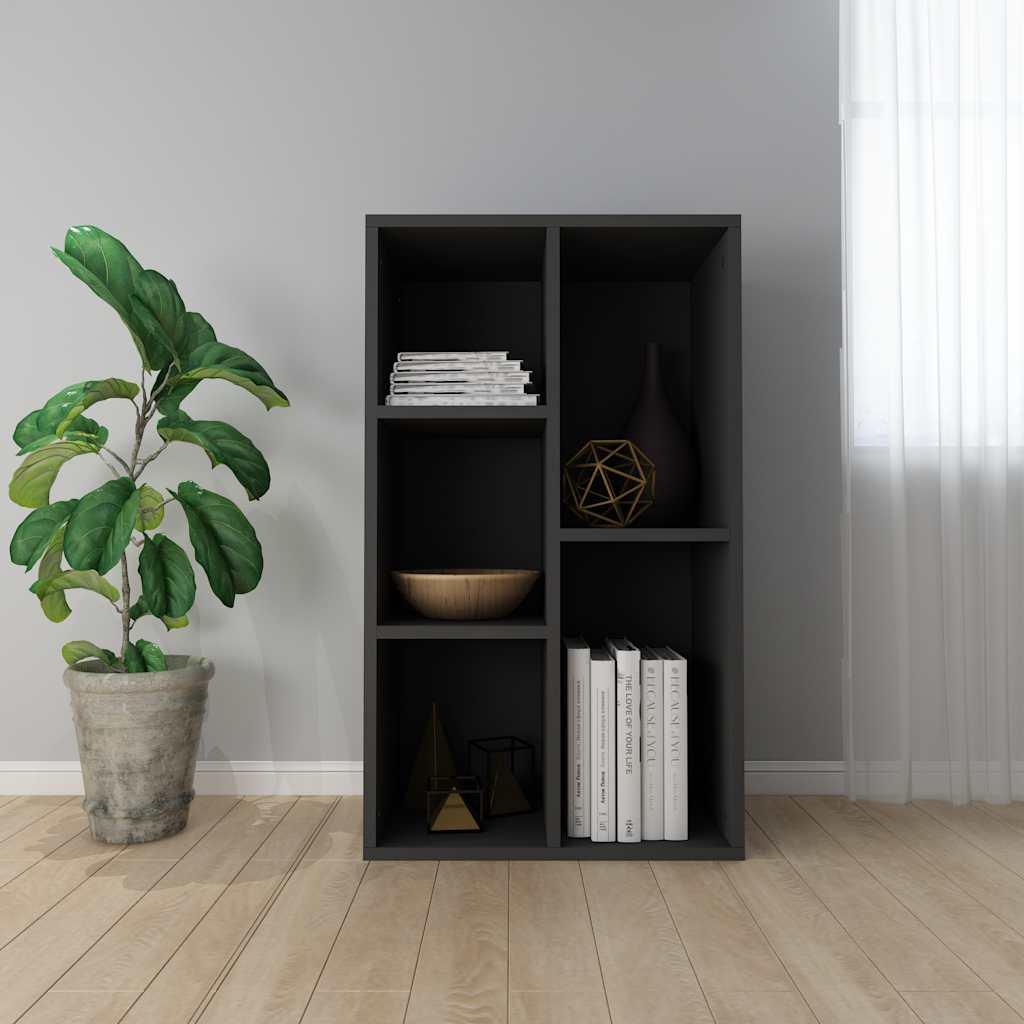 Schwarzes Bücherregal/Sideboard 50x80 cm