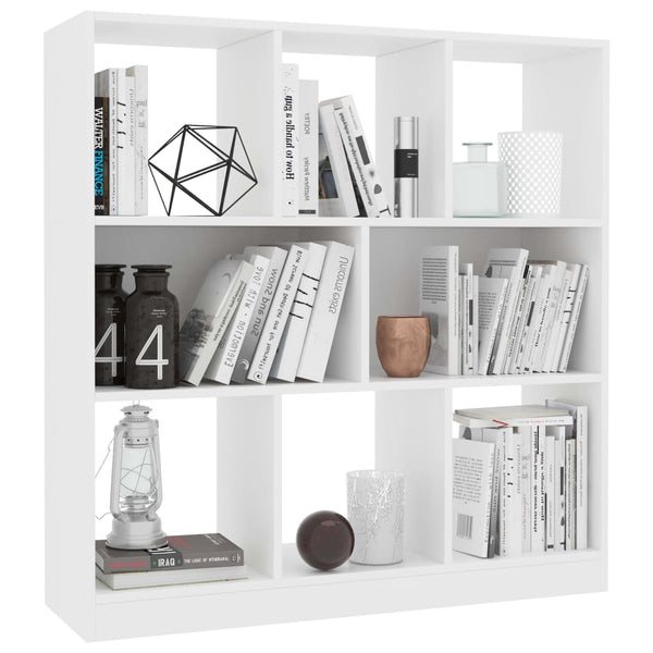 Weißes Bücherregal, 97,5 cm Breit