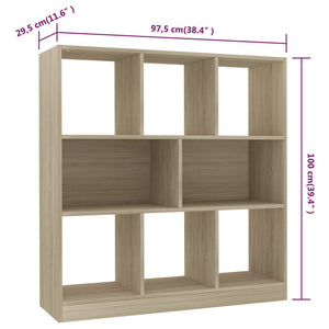 Sonoma Eiche Bücherregal, 97,5 cm