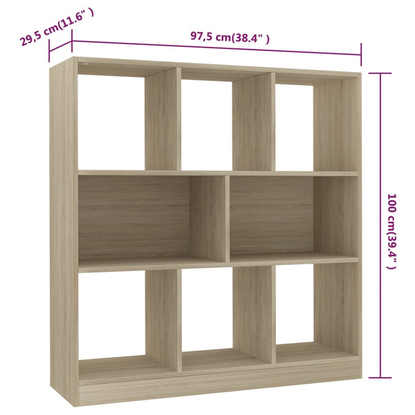 Sonoma Eiche Bücherregal, 97,5 cm