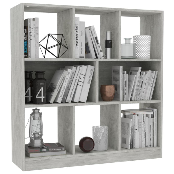 Betongraues Bücherregal, 97,5 cm
