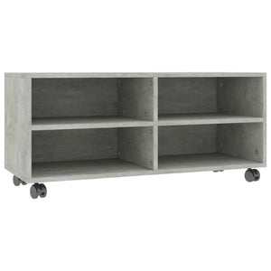 TV-Schrank Betongrau auf Rollen 90x35 cm