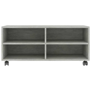 TV-Schrank Betongrau auf Rollen 90x35 cm