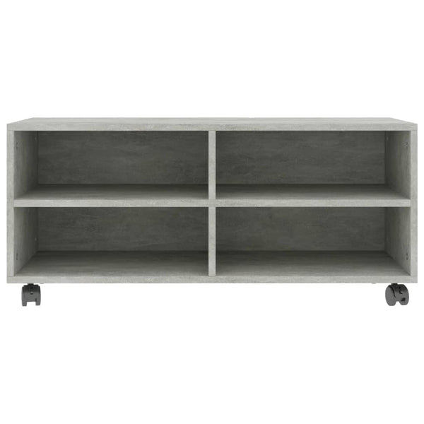 TV-Schrank Betongrau auf Rollen 90x35 cm