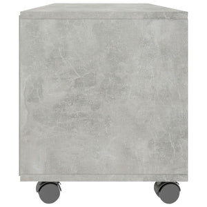 TV-Schrank Betongrau auf Rollen 90x35 cm
